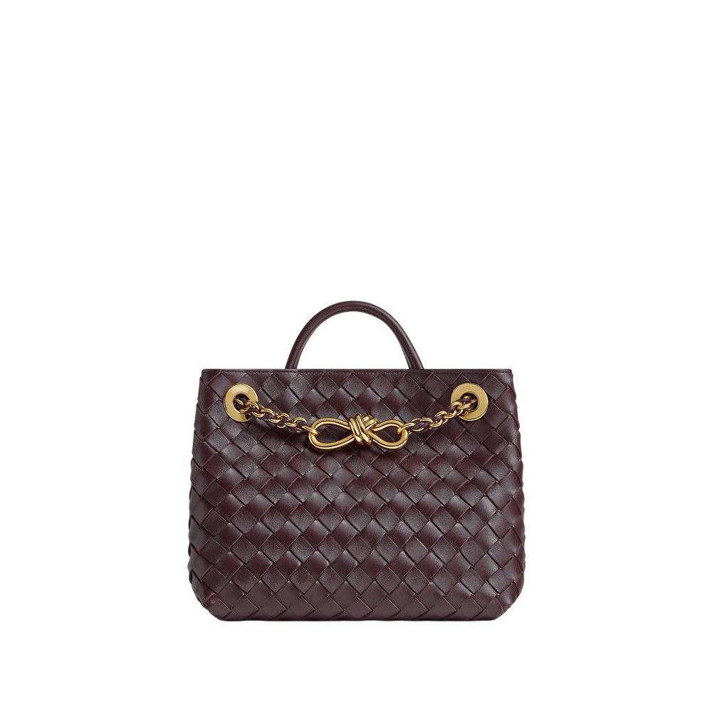 BOTTEGA VENETA Andiamo Small $5100 Dark Barolo Gold Top Hand