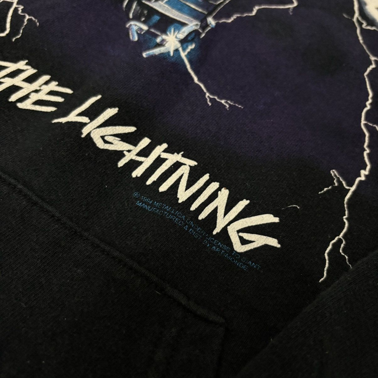 Vintage VINTAGE METALLICA RIDE THE LIGHTNING HOODIE ARTIMONDE TAG Size US XL / EU 56 / 4 - 4 Thumbnail