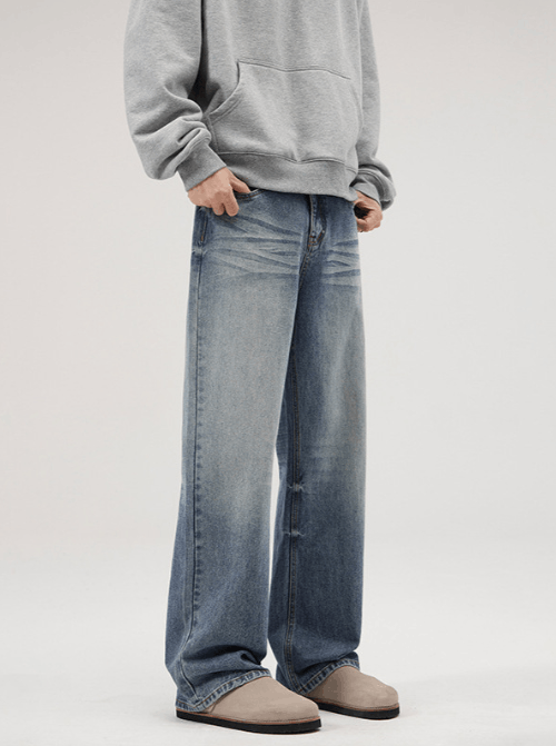 Japanese Brand × Jean Blue street retro straight jeans y2k Size US 32 / EU 48 - 3 Thumbnail