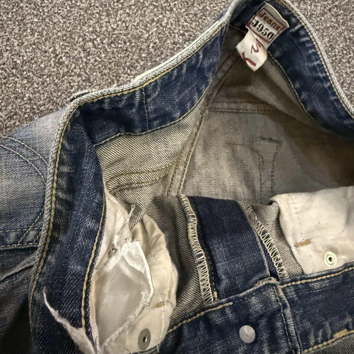 Seditionaries 🔥 Y2K Distressed J950 WideLeg Thrashed Denim Size US 32 / EU 48 - 14 Thumbnail