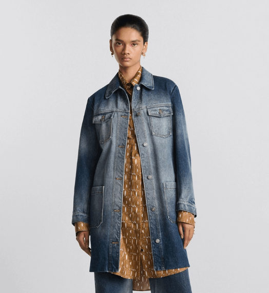 Dior o1w1db11225 451R45 Belted Mini Shirt Dress in Camel/White Size XS / US 0-2 / IT 36-38 - 5 Thumbnail