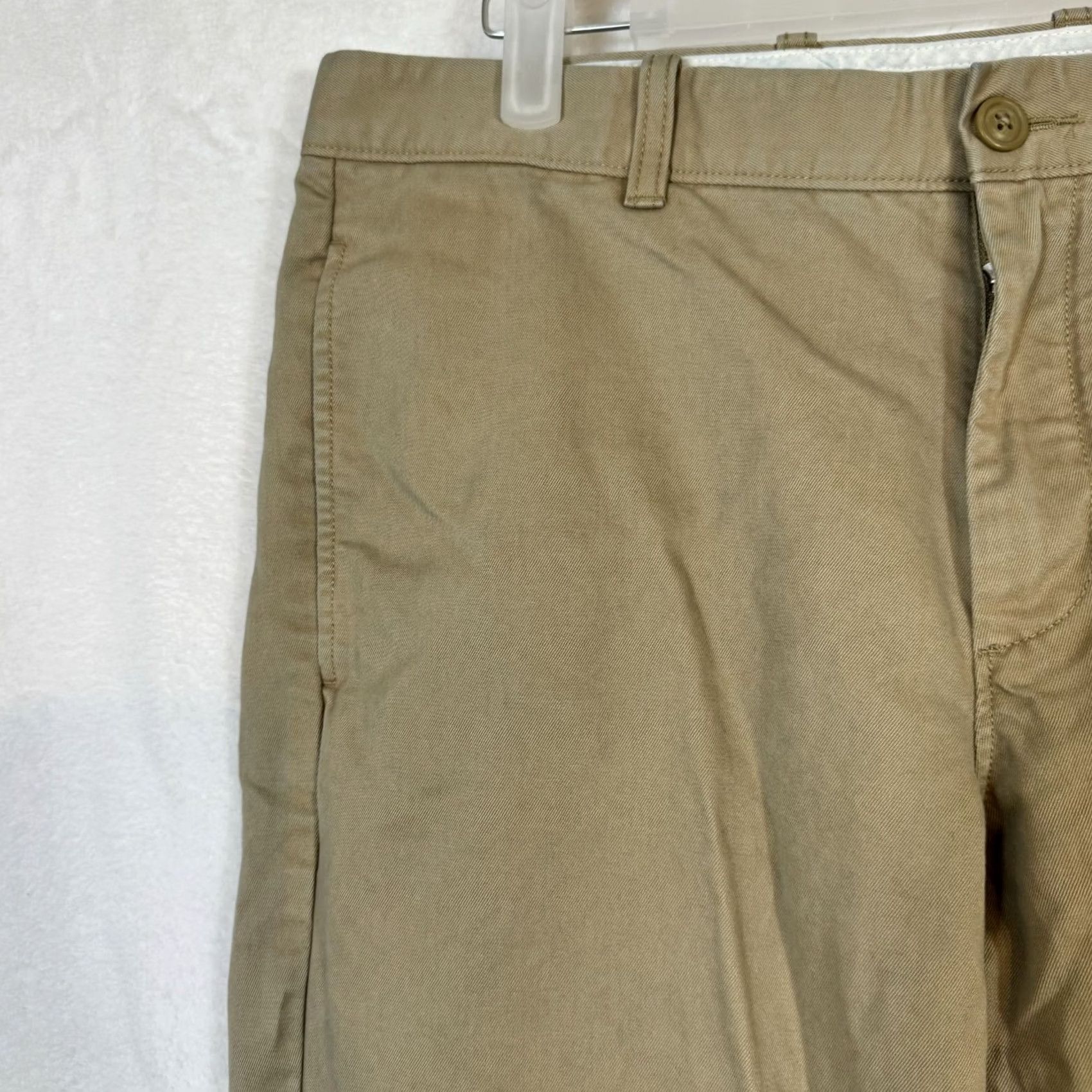 J.Crew J.Crew Essential Chino Pants 33W Khaki Cotton Mid Rise Straight Leg Womens Size 24" / US 00 / IT 34 - 4 Thumbnail