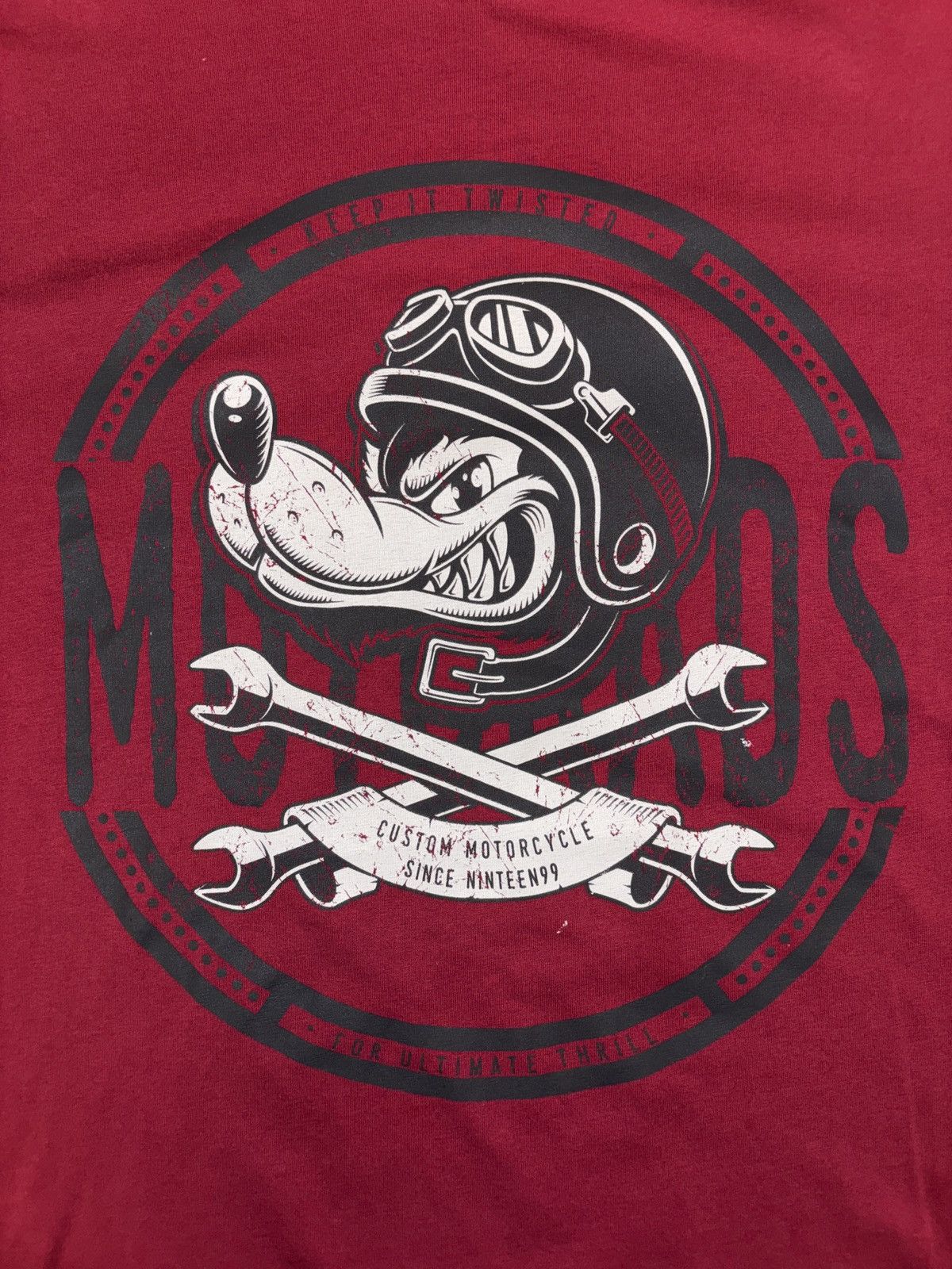 Vintage “Custom Motorcycle” Graphic Tee Size US XL / EU 56 / 4 - 2 Thumbnail