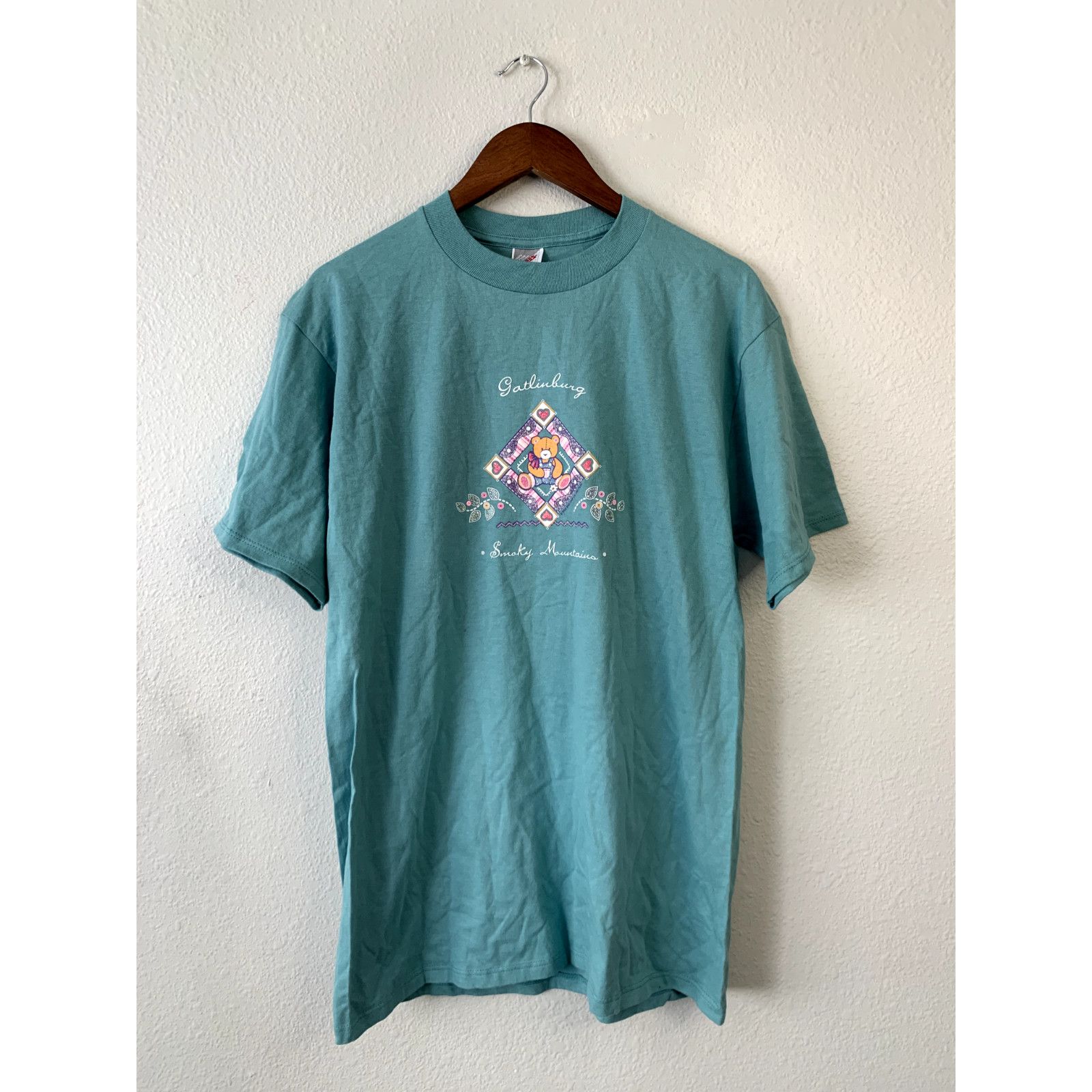 Jerzees Vintage Gatlinburg Shirt Smoky Mountains Teddy Bear Tee L Size US L / EU 52-54 / 3 - 1 Thumbnail