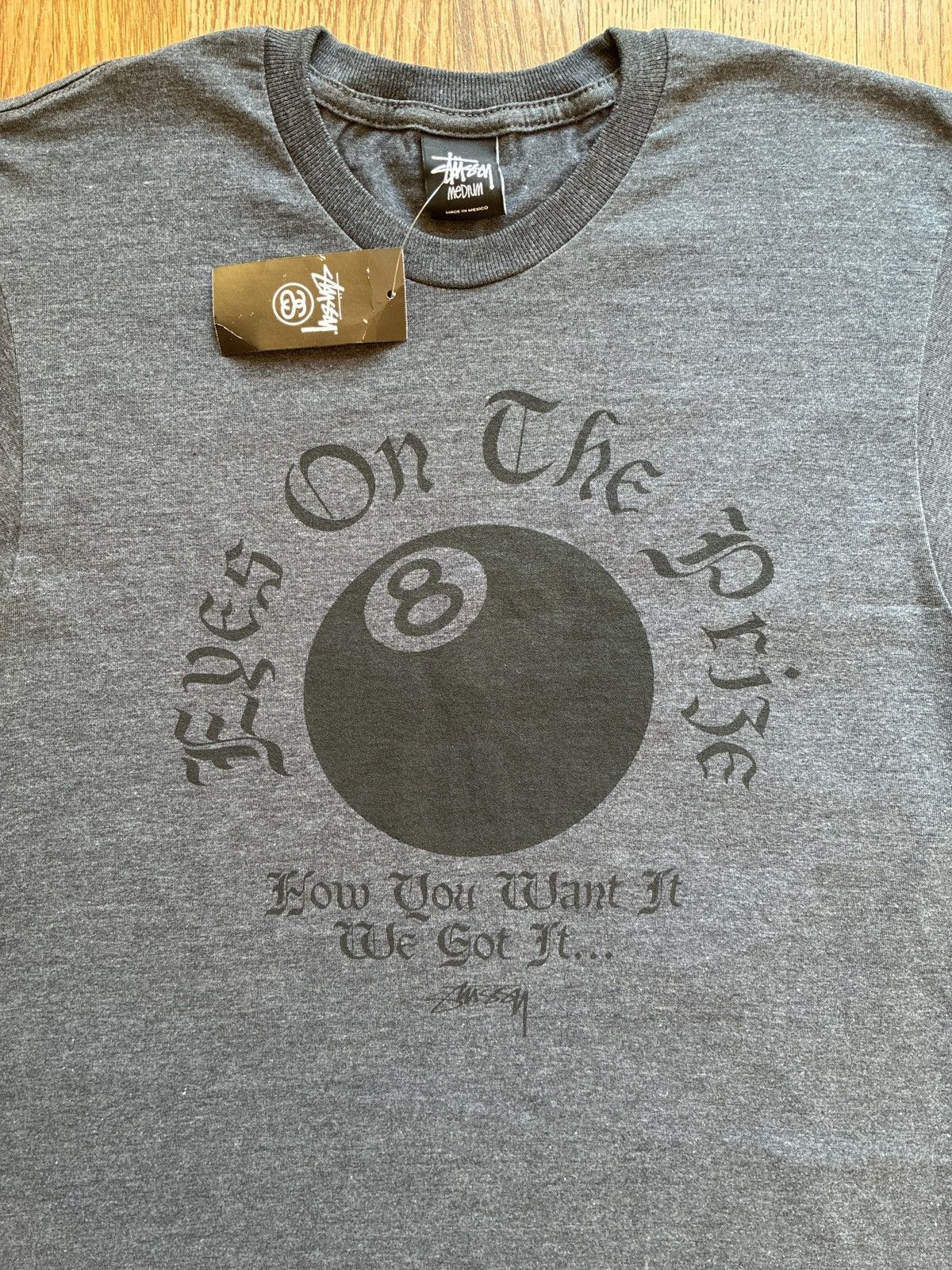 Stussy Stussy 8 Ball Eyes on The Prize Tee Grey Black Sz M Size US M / EU 48-50 / 2 - 4 Thumbnail