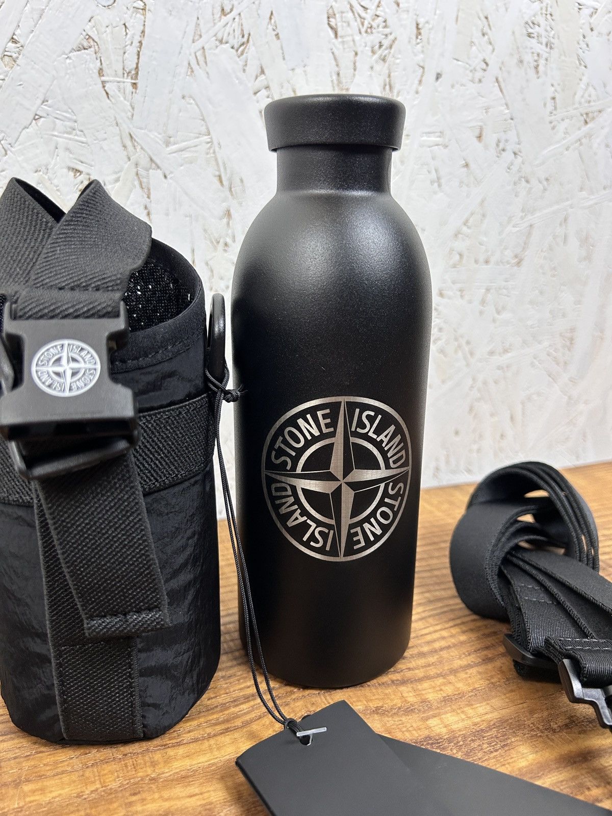 Stone Island Stone Island x 24 Bottles Flask With Nylon Metal Bag Black Size ONE SIZE - 4 Thumbnail