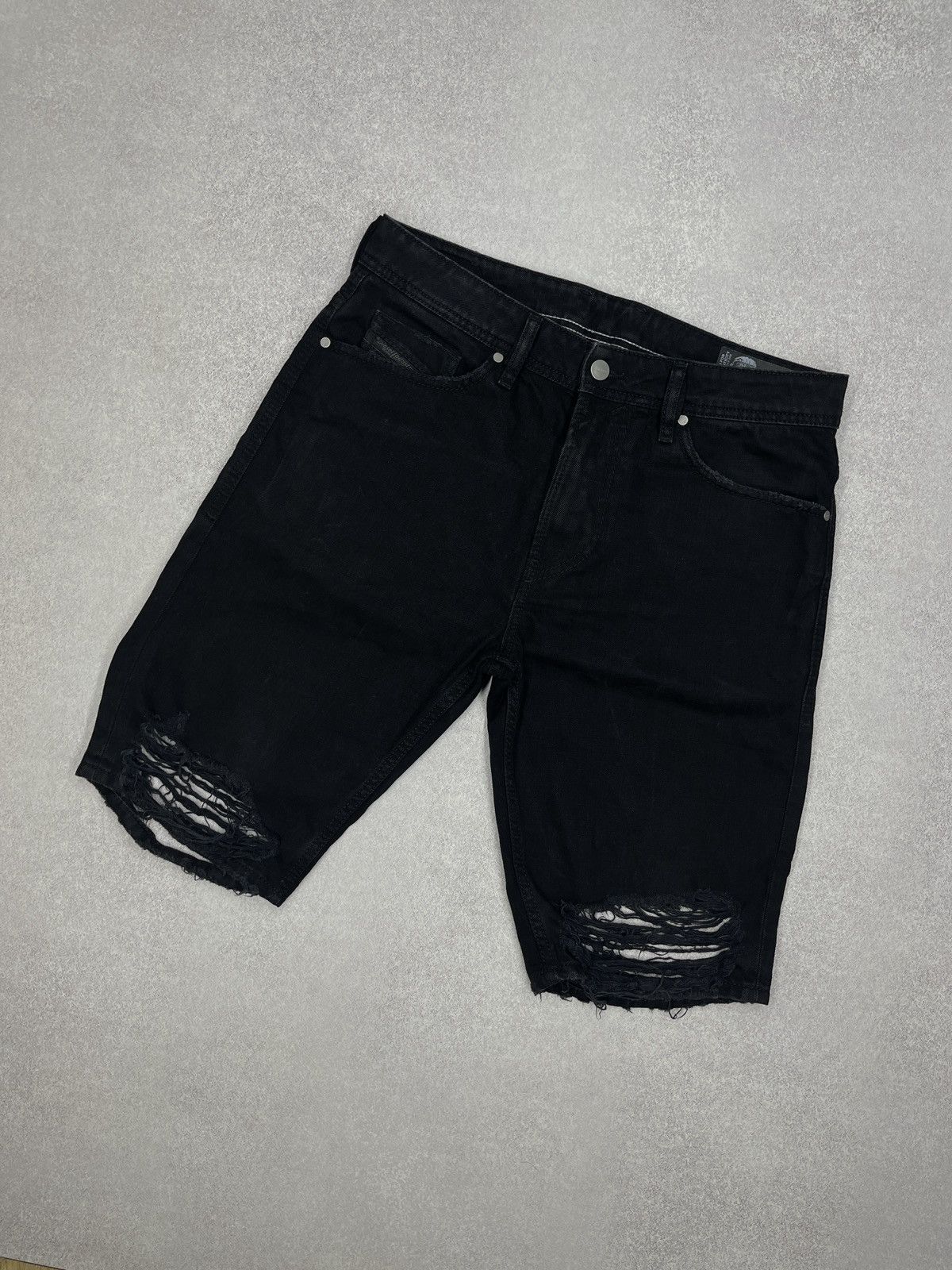 Diesel Mens Diesel Thoshorts With Holes Black Shorts Avant Garde Size US 30 / EU 46 - 5 Thumbnail