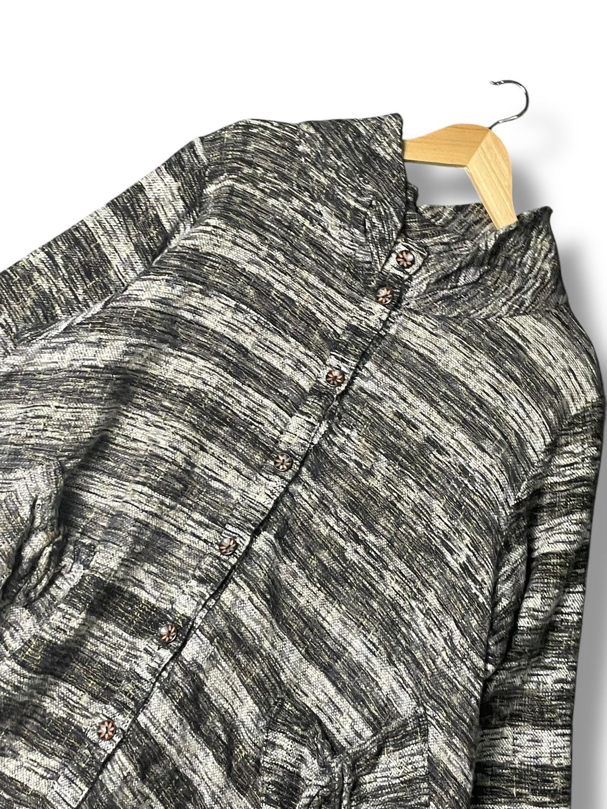 Japanese Brand × Vintage Japanese Brand Striped Flare Long Jacket (56) Size US L / EU 52-54 / 3 - 5 Thumbnail