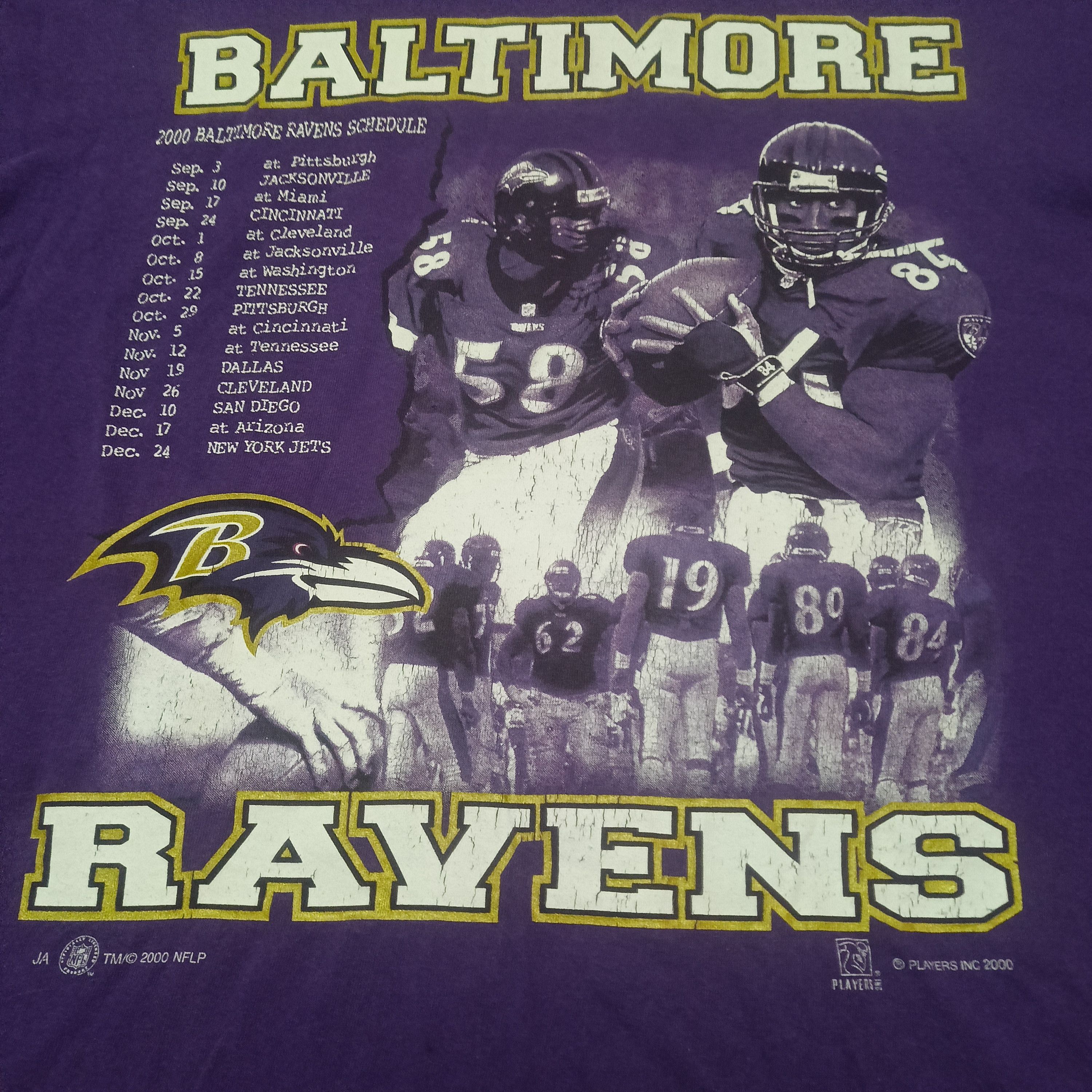 NFL Rare!!! Vtg Baltimore Ravens Schedule ©2000 Size US L / EU 52-54 / 3 - 2 Thumbnail