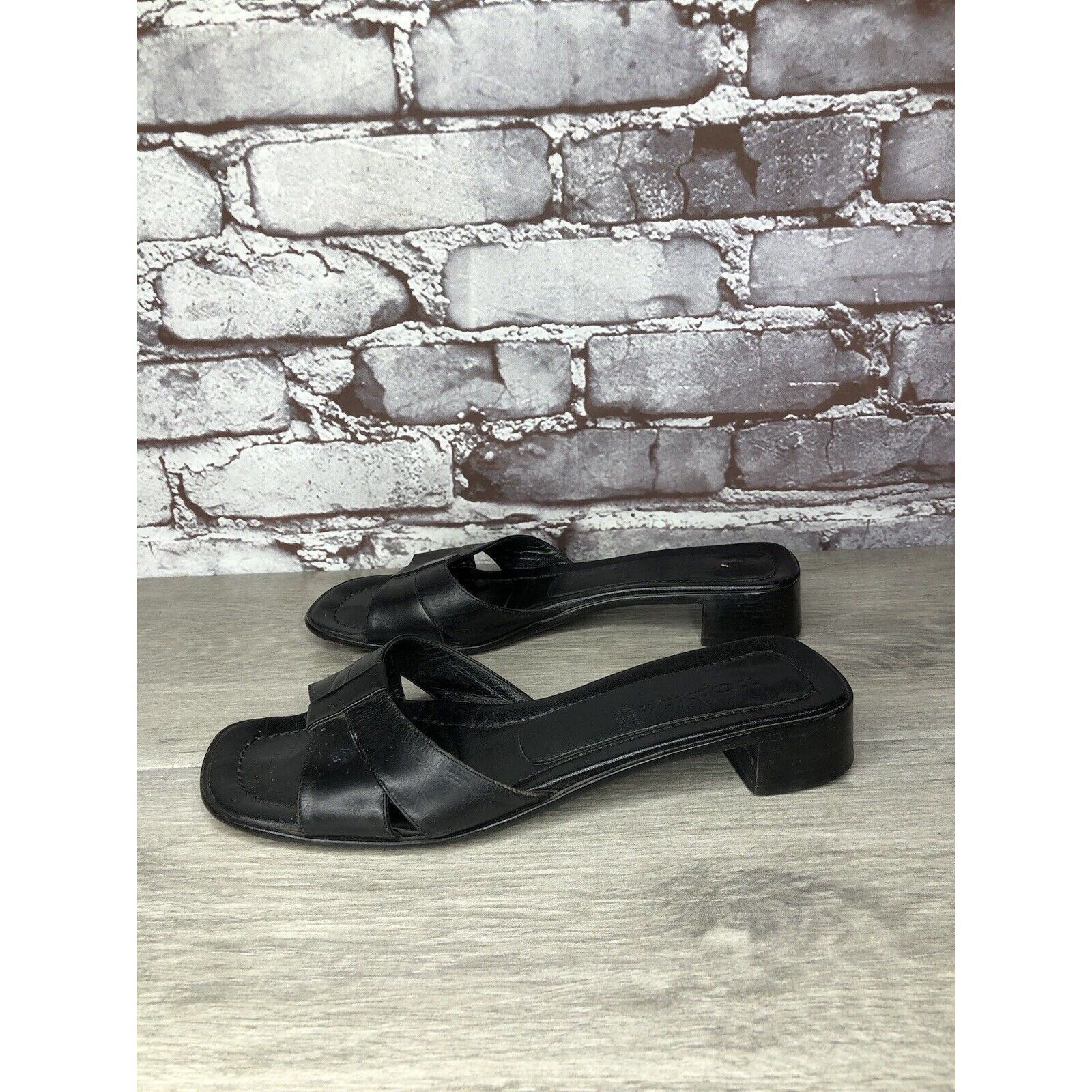 Hobbs London Hobbs Marilyn Anselm Black Leather Open Toe Strap Slides Hee Size US 8.5 / IT 38.5 - 1 Thumbnail