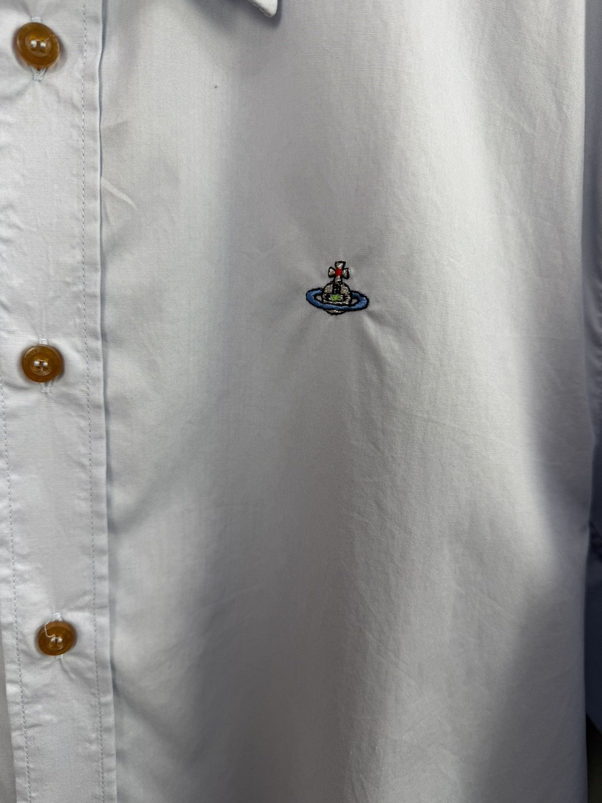 Vivienne Westwood Vivienne Westwood Man Light Blue Shirt Orb Logo Size 56 Size US XL / EU 56 / 4 - 3 Thumbnail