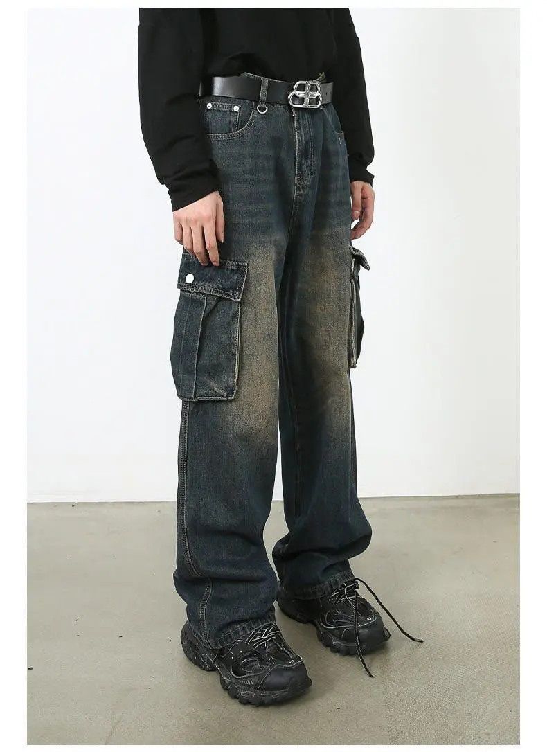Japanese Brand × Jean Cargo Blue Denim Jeans Size US 30 / EU 46 - 3 Thumbnail