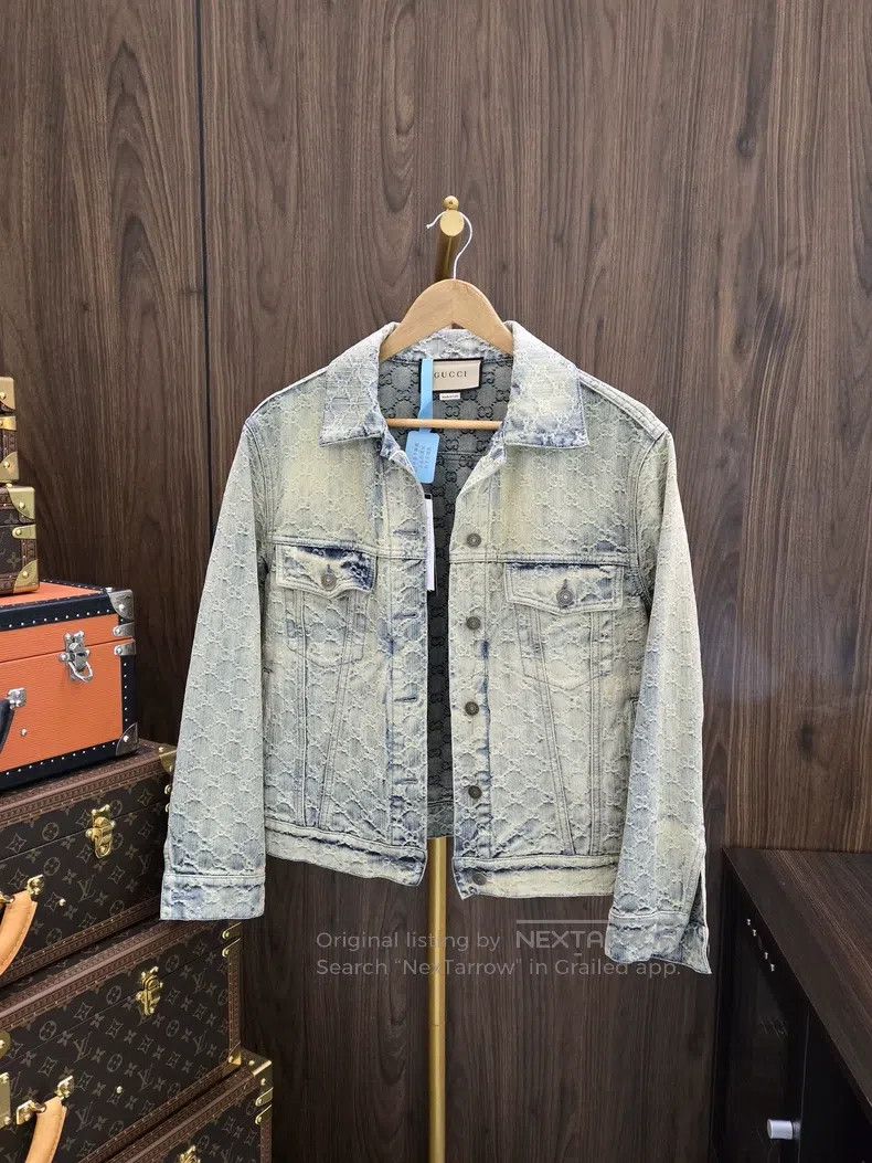 Gucci Gucci SS22 GG jacquard full-print old-fashioned denim jack Size XS / US 0-2 / IT 36-38 - 2 Thumbnail