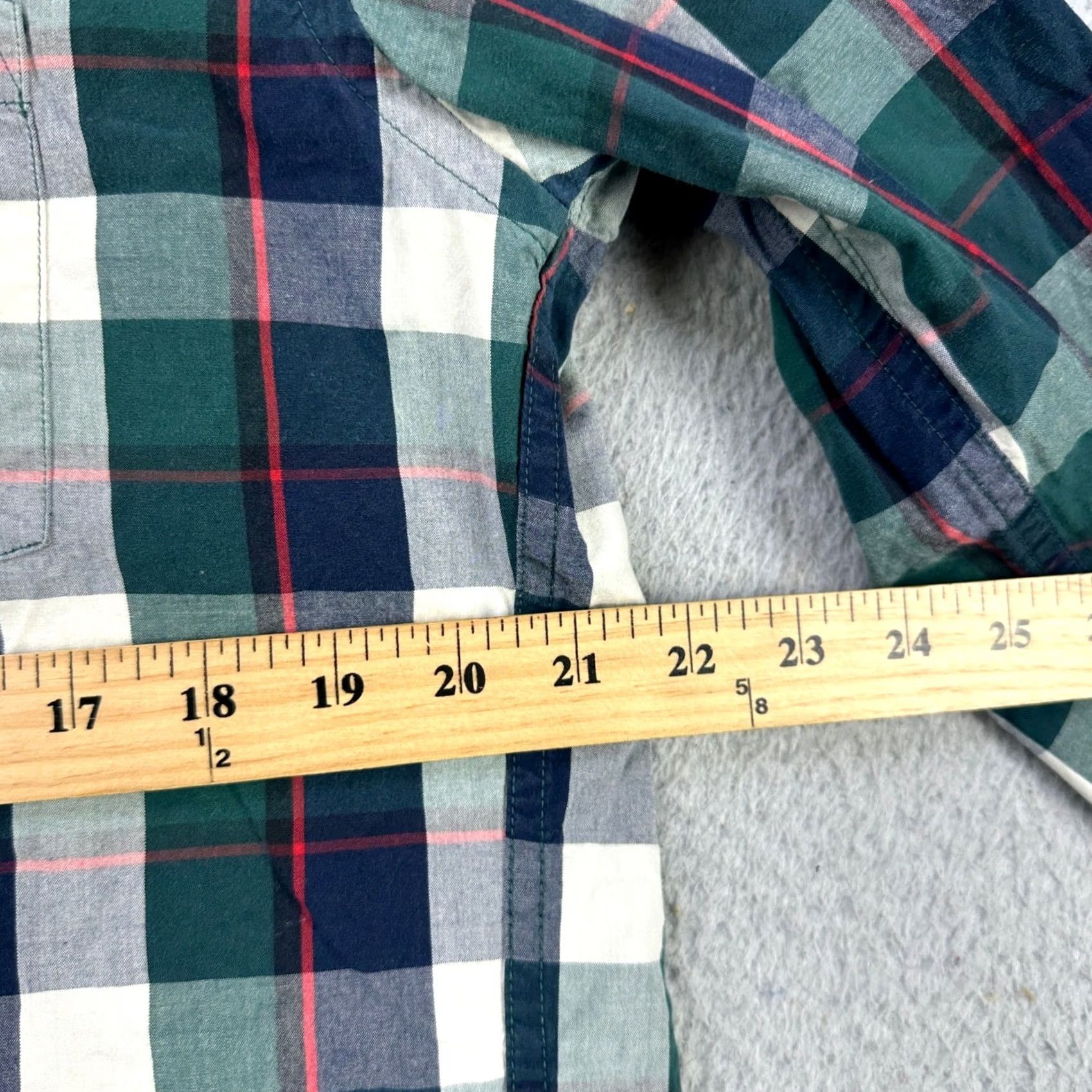 J.Crew J Crew Button Down Shirt Mens Large Blue Green Plaid Slim Fit Pocket Long Sleeve Size US L / EU 52-54 / 3 - 6 Thumbnail