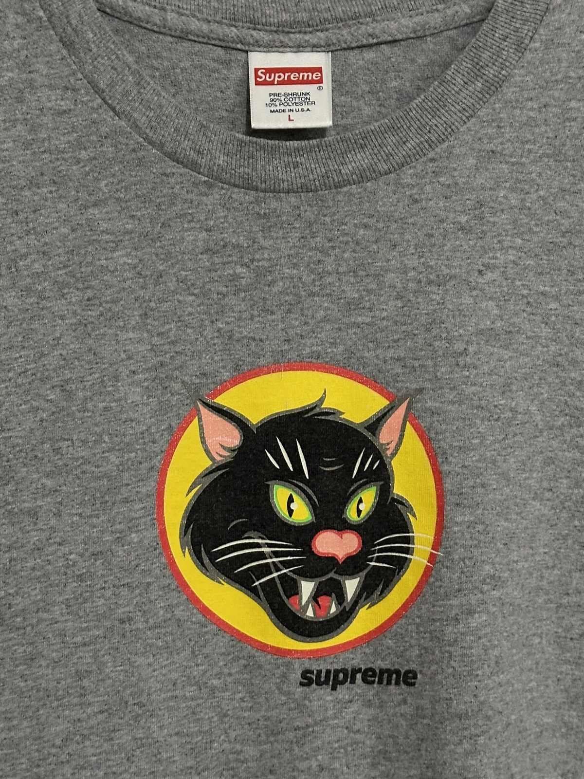 Supreme Supreme Black Cat Tee Size US L / EU 52-54 / 3 - 2 Thumbnail