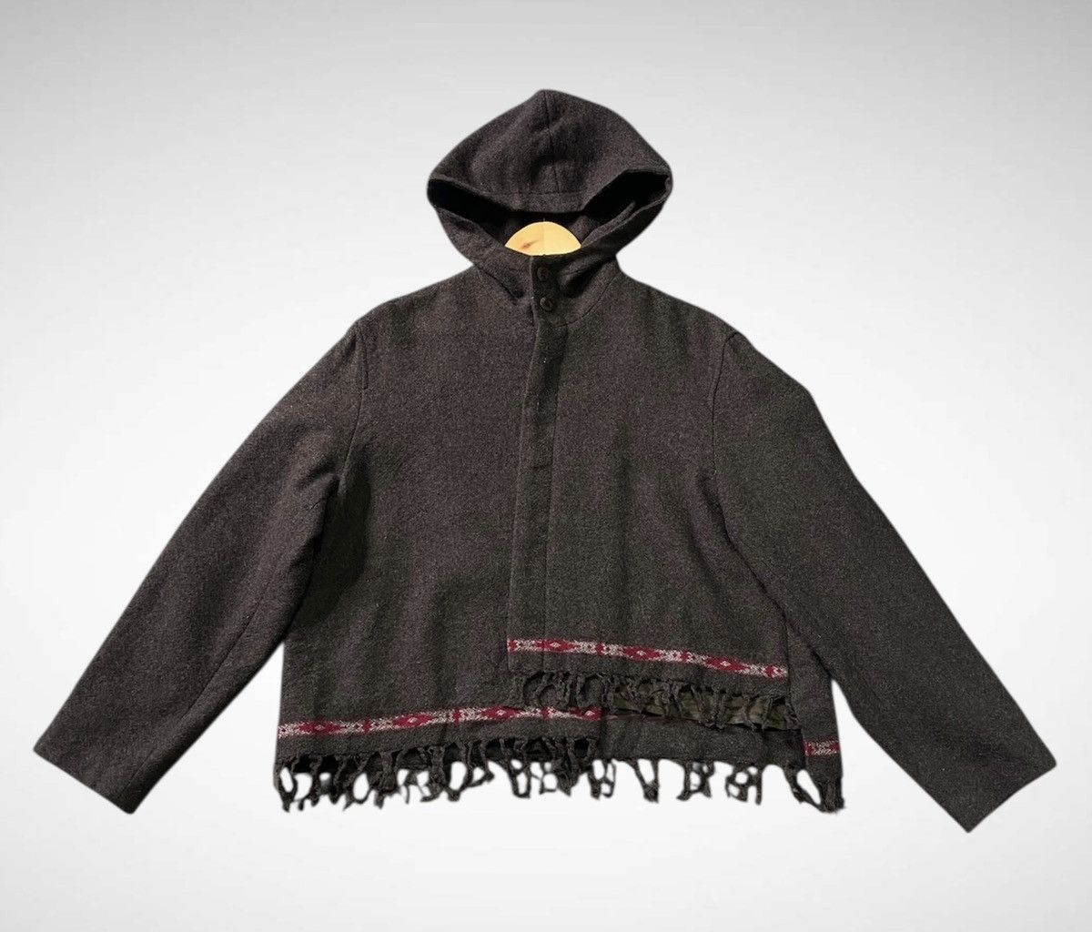 Issey Miyake 🔥🔥 Pour Deux Hoodie Wool Crop Jacket Size L / US 10 / IT 46 - 3 Thumbnail