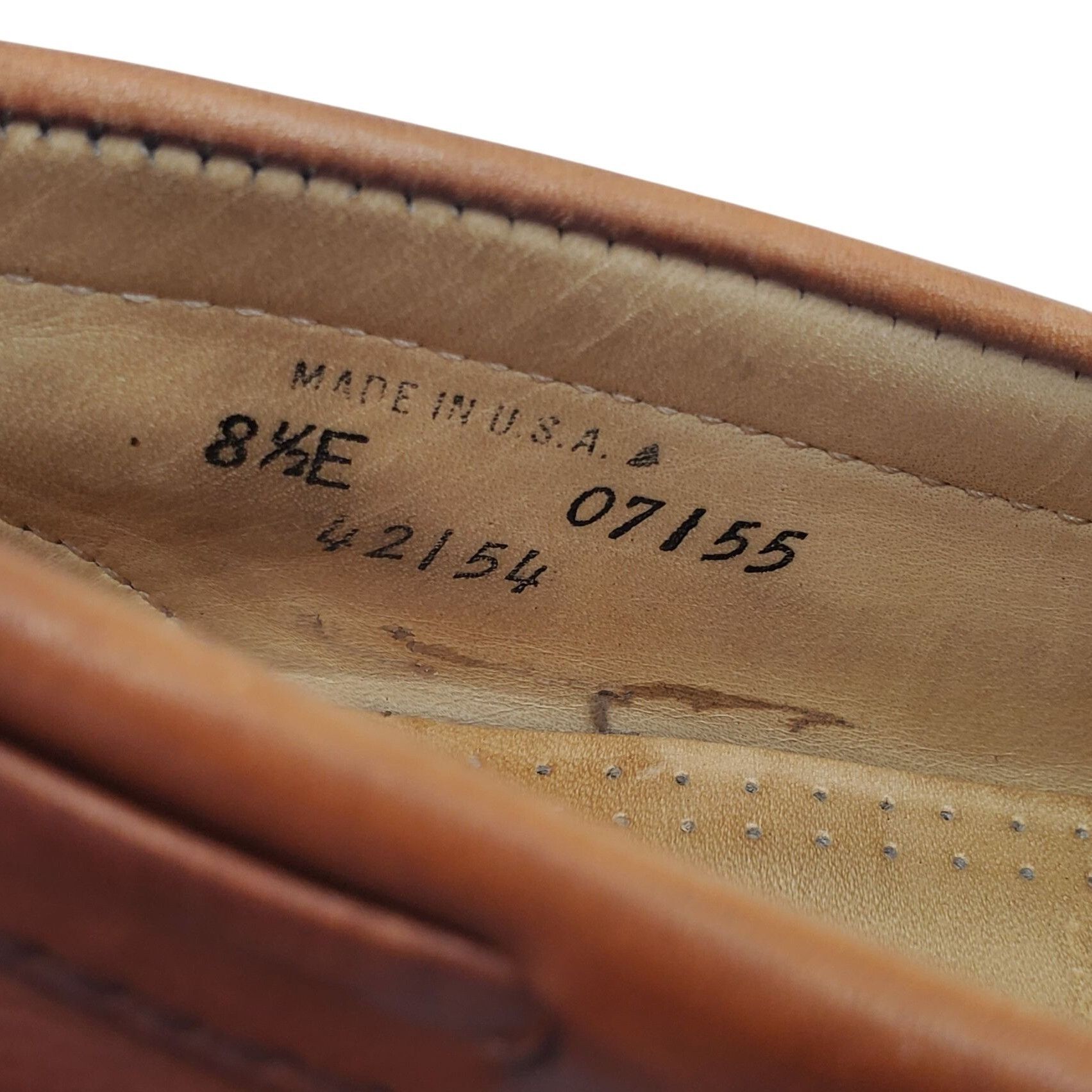 Allen Edmonds Allen Edmunds Stoughton Men's size 8.5E Brown Leather Kiltie Size US 8.5 / EU 41-42 - 7 Thumbnail