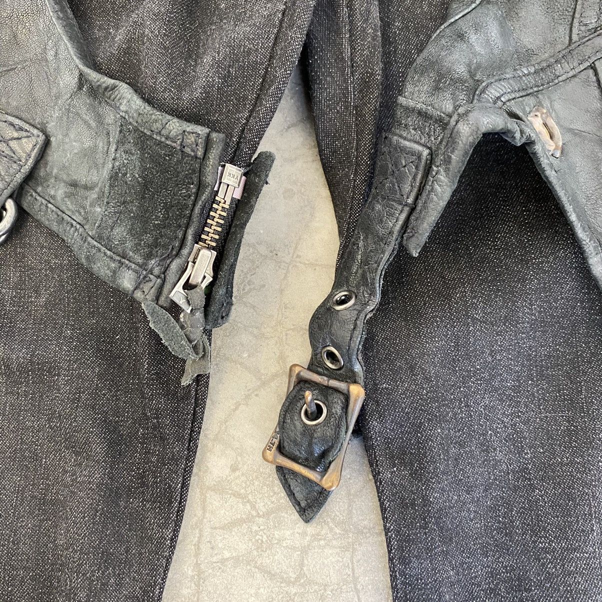 14th Addiction 14th Addiction Holster Hybrid Leather Slim Fit Black Jeans Size US 29 - 20 Thumbnail