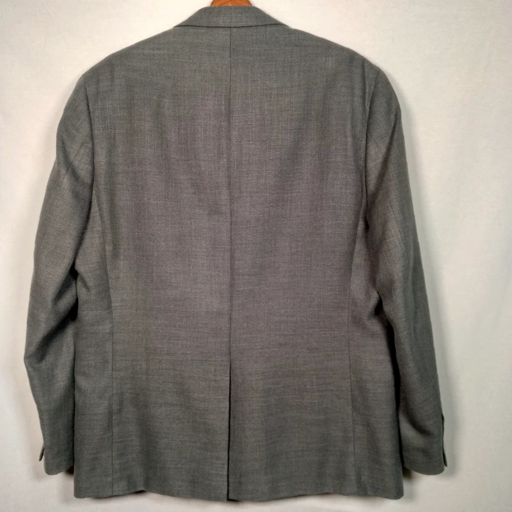 Ralph Lauren Lauren Ralph Lauren Blazer Men 42 R Gray Woven Poly Rayon Linen Blend Classic Office Wear Professional Mens Size 42R - 2 Thumbnail
