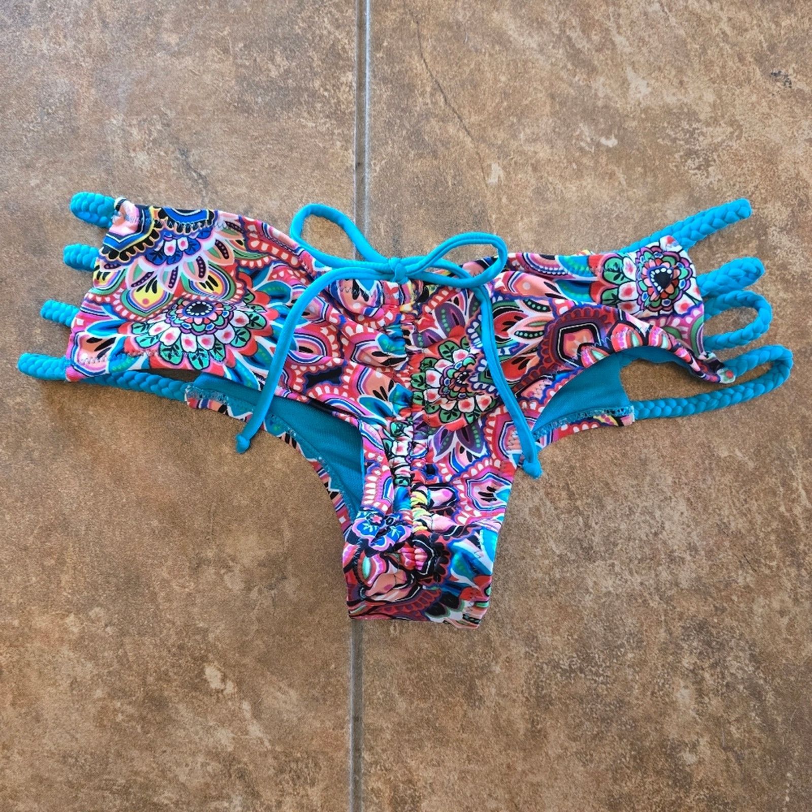 Other Teal Flower | FYS | Kingston Bikini Bottoms Size ONE SIZE - 2 Thumbnail