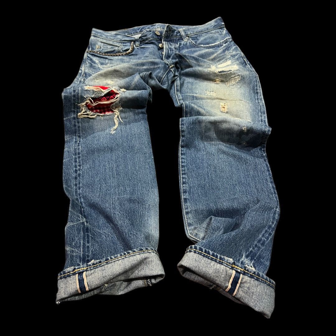 Hysteric Glamour × Japanese Brand HYSTERIC GLAMOUR SELVEDGE JAPANESE BRAND DISTRESSED DENIM Size US 34 / EU 50 - 10 Thumbnail