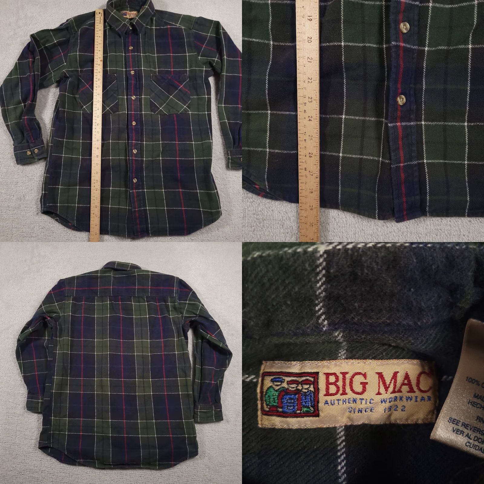 Vintage VINTAGE Big Mac Flannel Shirt Mens MT Plaid Long Sleeve Button Up Size US M / EU 48-50 / 2 - 8 Thumbnail