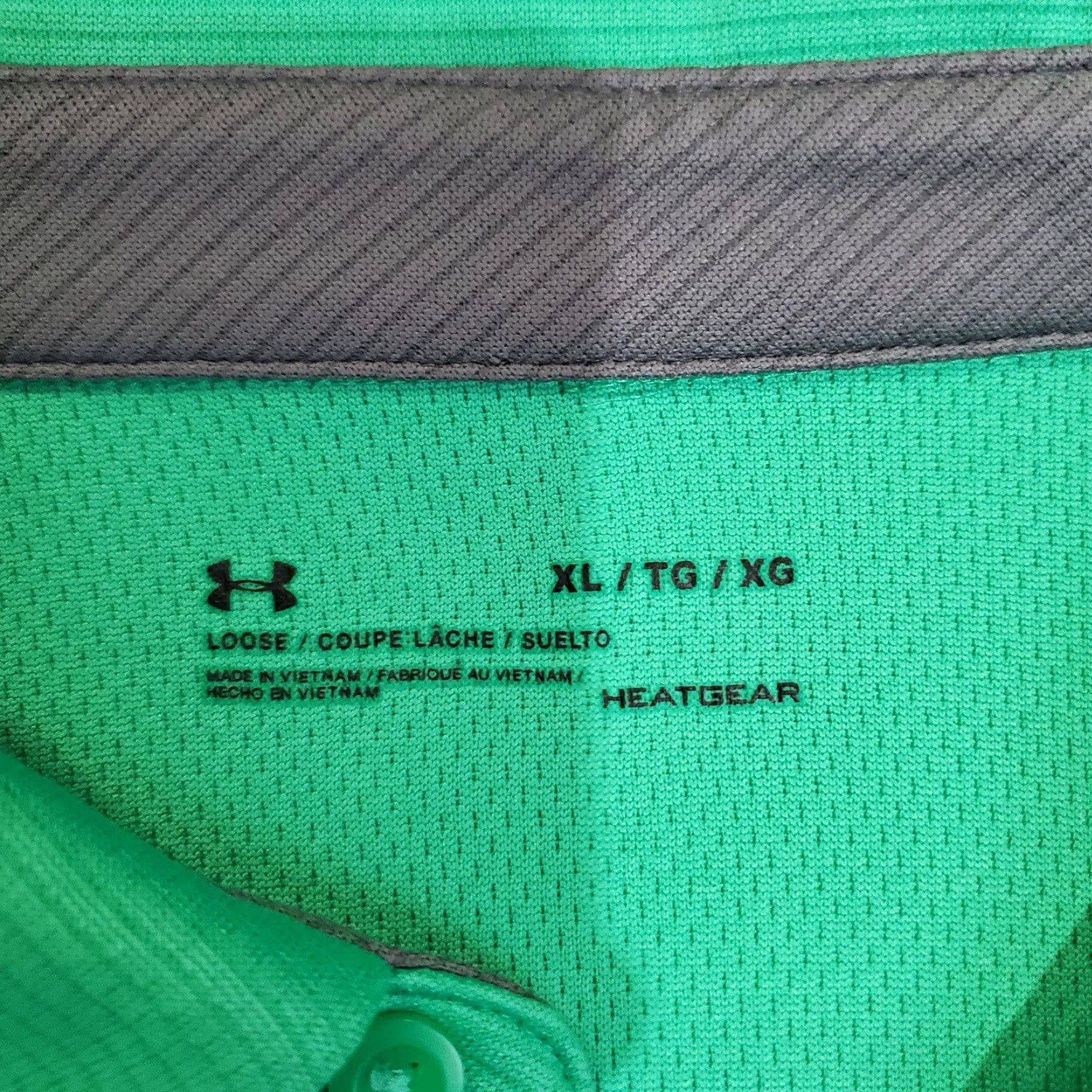 Under Armour Under Armour Polo Shirt Mens XL Green Solid HeatGear Golf Performance Loose Fit Size US XL / EU 56 / 4 - 3 Thumbnail