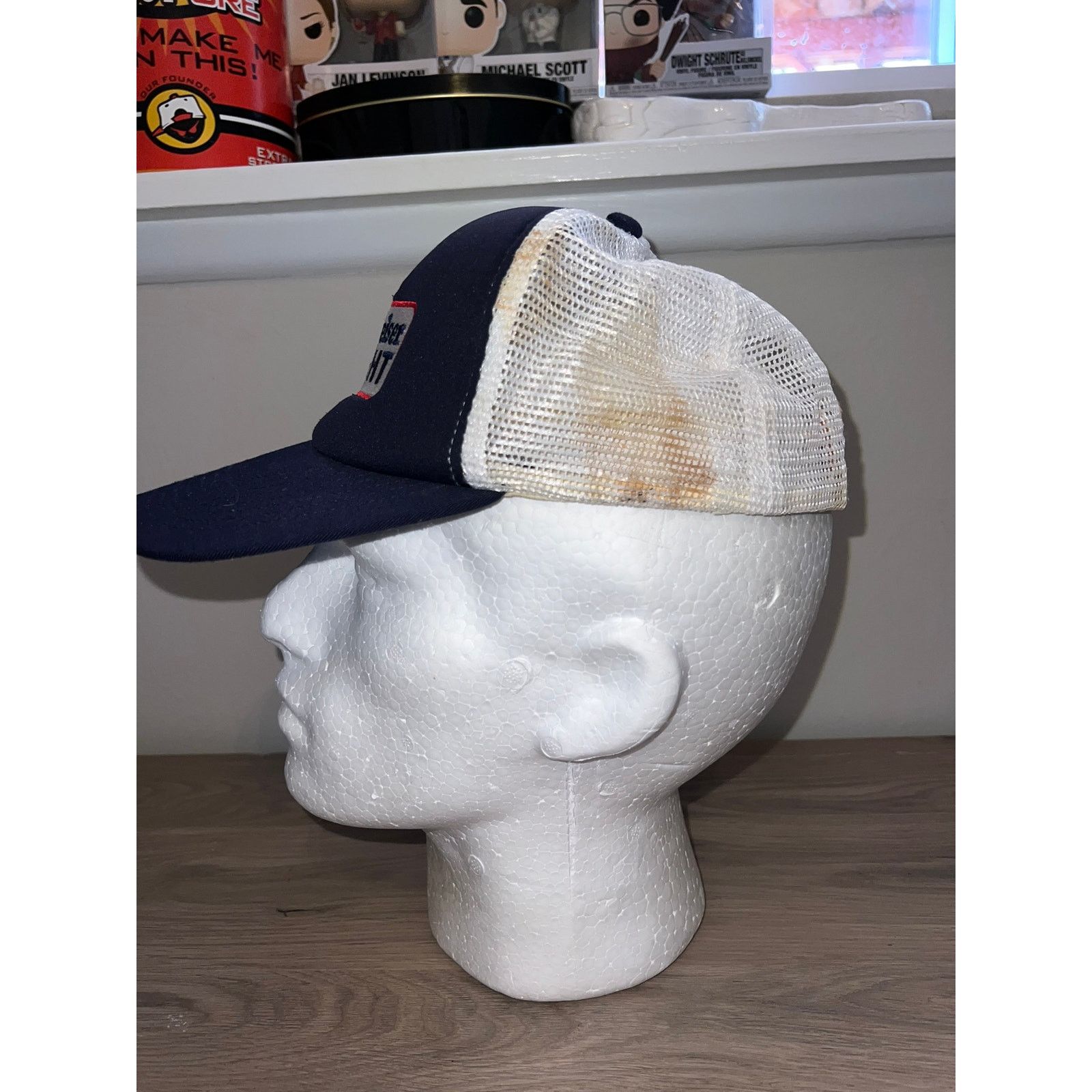 Budweiser Vintage Budweiser Light Hat Alcohol Headwear Cap Stained OS Size ONE SIZE - 2 Thumbnail