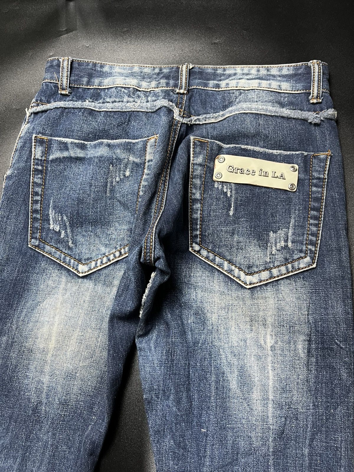 If Six Was Nine × Japanese Brand × Le Grande Bleu (L.G.B.) Japanese Rework distressed style Size US 30 / EU 46 - 5 Thumbnail