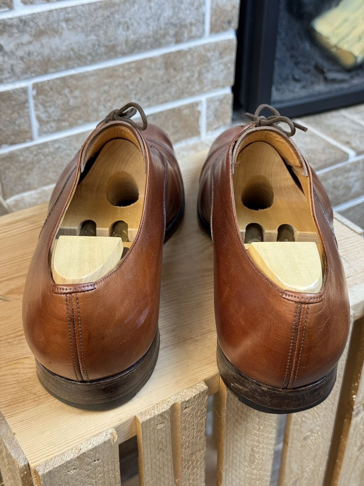 Edward Green Edward Green Chelsea Brown Oxford Leather Shoes UK10 US11 Size US 11 / EU 44 - 10 Thumbnail
