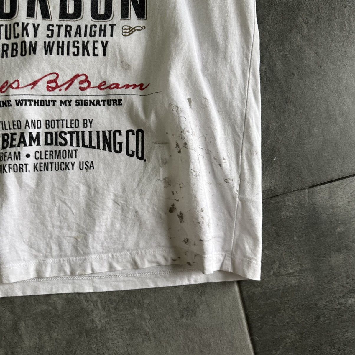 Designer × Vintage Vintage Jim Beam Bourbon T-shirts Trashed 00s USA Size US S / EU 44-46 / 1 - 6 Thumbnail