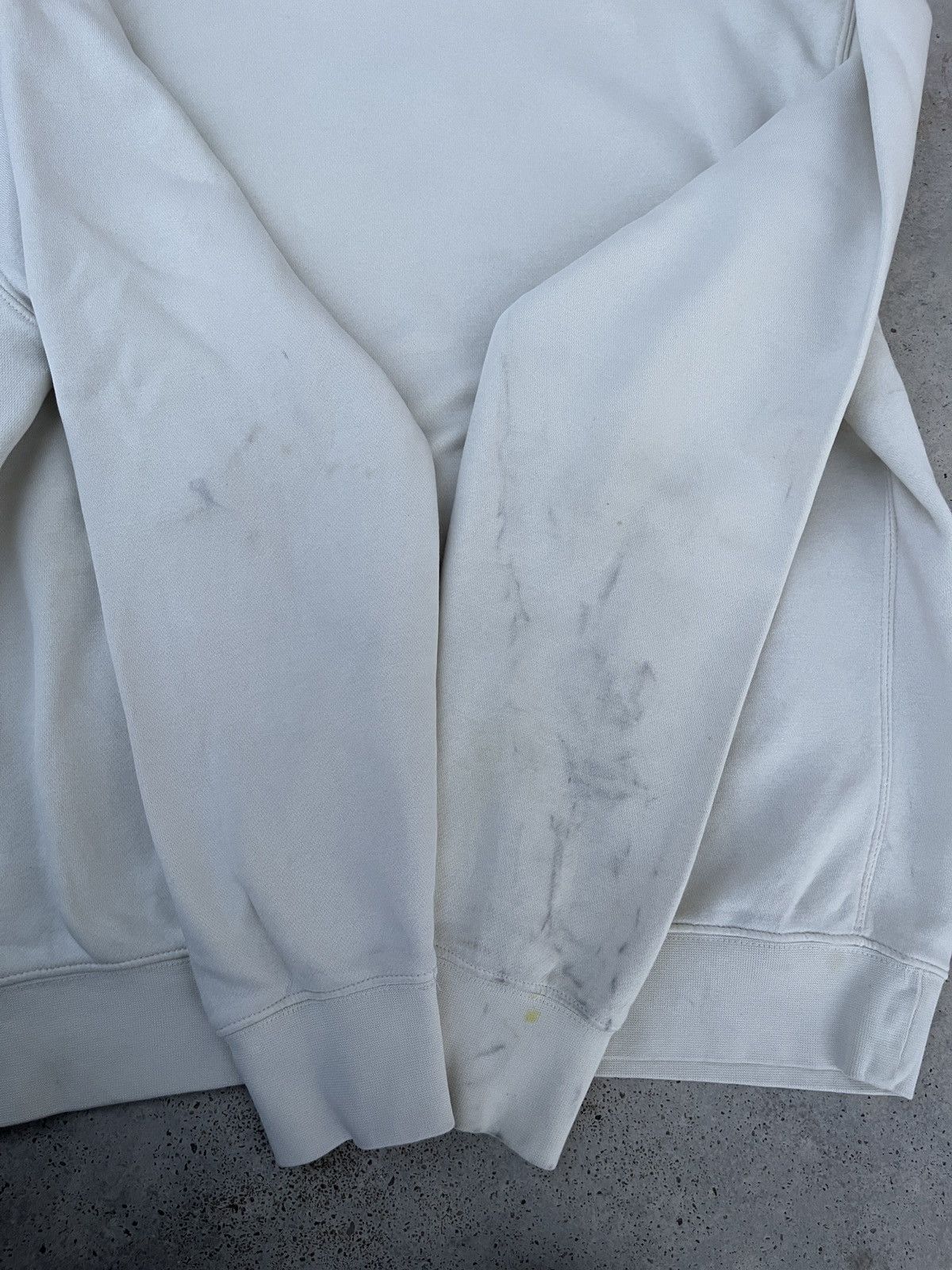 Nike × Vintage Vintage Nike Small Swoosh Cream Pullover Hoodie Size US L / EU 52-54 / 3 - 8 Thumbnail