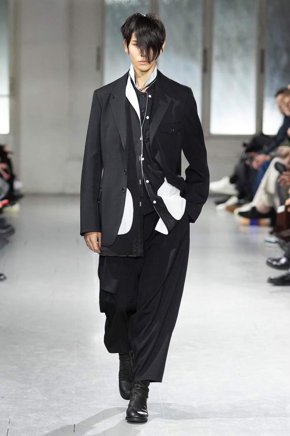 Yohji Yamamoto Yohji Yamamoto Pour Homme - Double Left Peaked Jacket Size US L / EU 52-54 / 3 - 1 Thumbnail