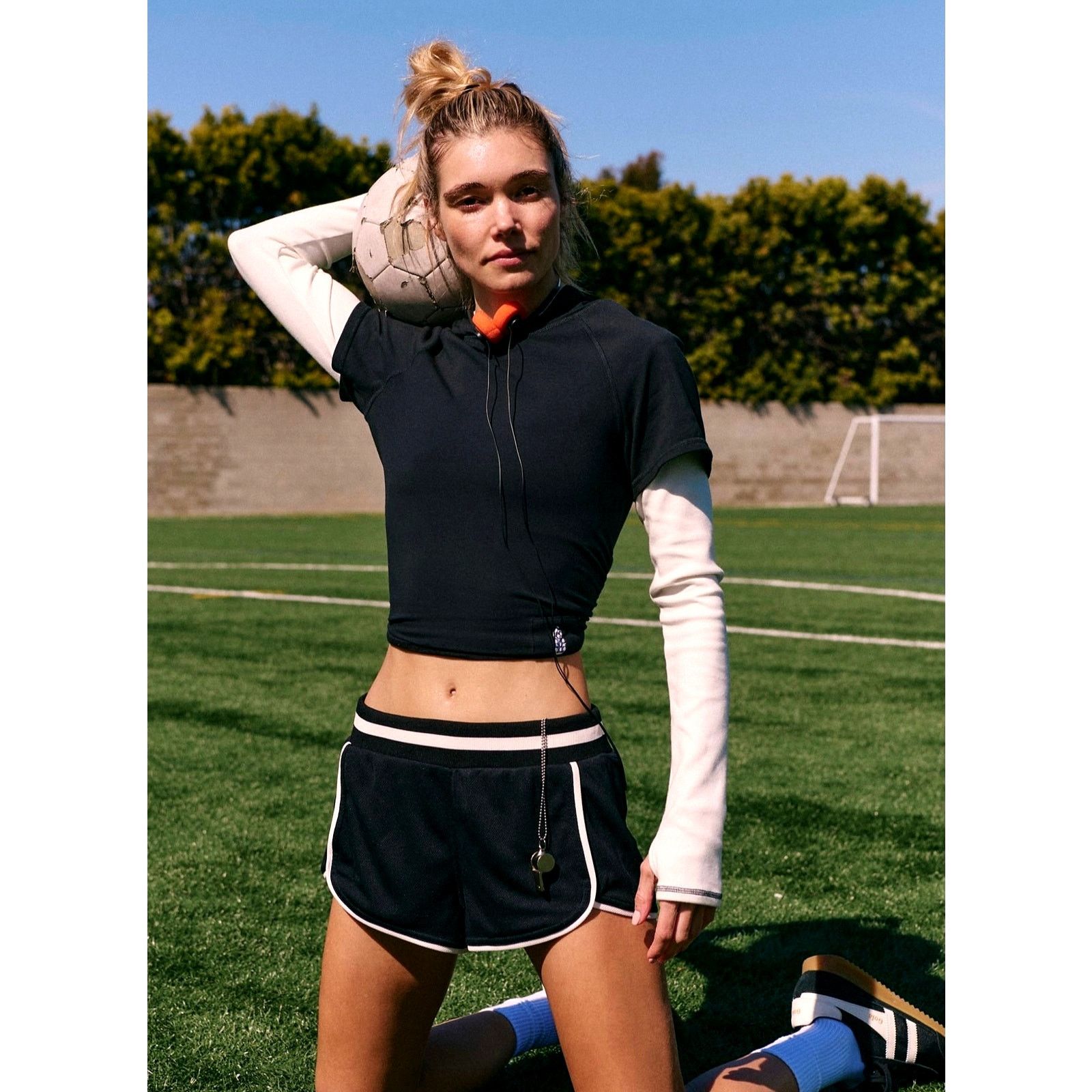 Free People Free People Prep in Your Step Shorts Black Combo size XL Size 31" - 4 Thumbnail