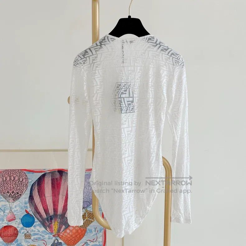 Fendi Fendi White monogram jumpsuit Size M / US 6-8 / IT 42-44 - 2 Thumbnail