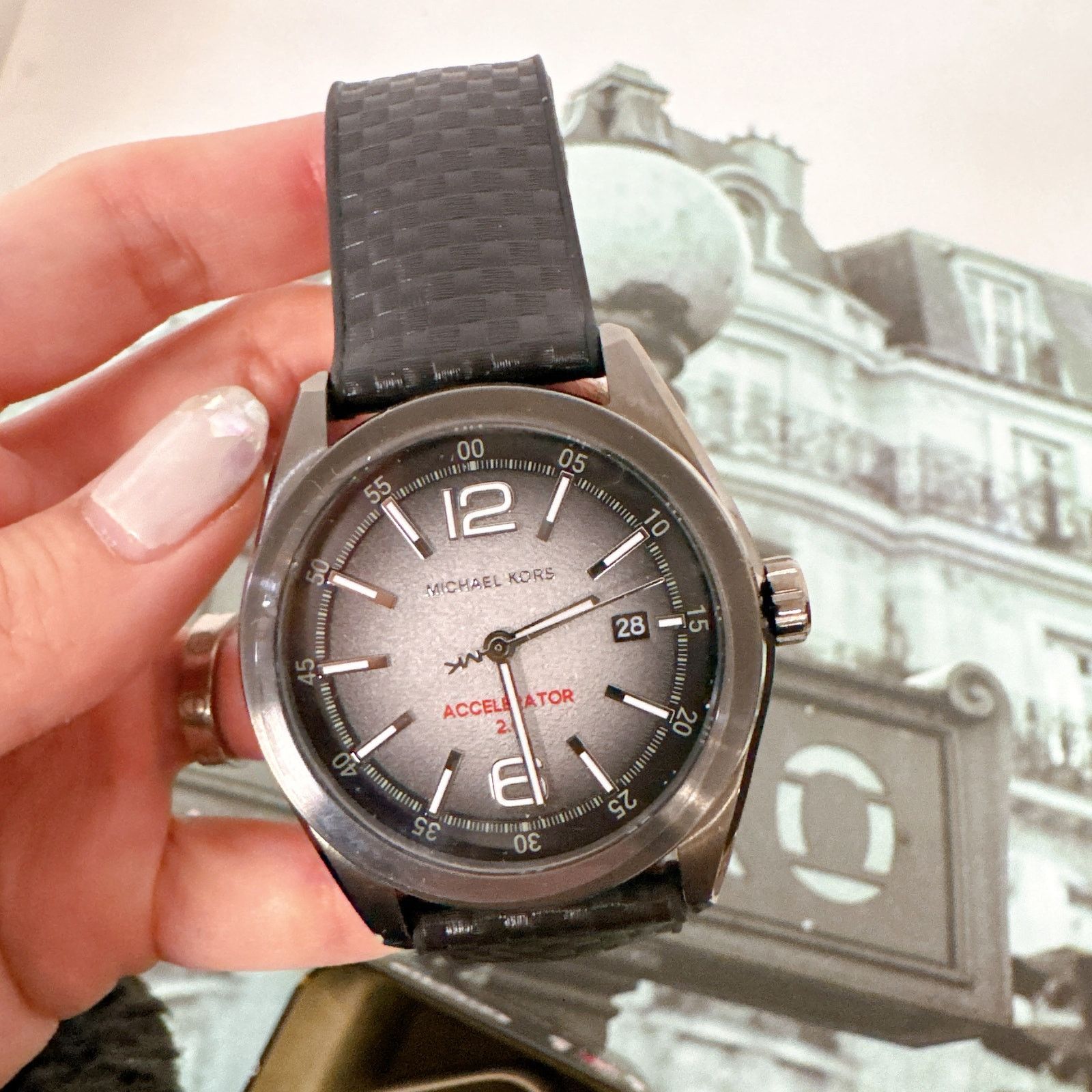 Michael Kors Michael Kors MK9175 Oversized Accelerator Silicone Watch Size ONE SIZE - 3 Thumbnail