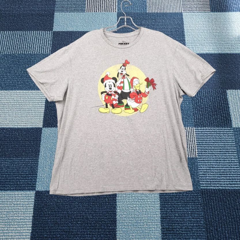 Disney Disney T-Shirt XL Gray Mickey & Friends Crew Neck Short Sleeves Cotton Blend Men Size US XL / EU 56 / 4 - 1 Thumbnail