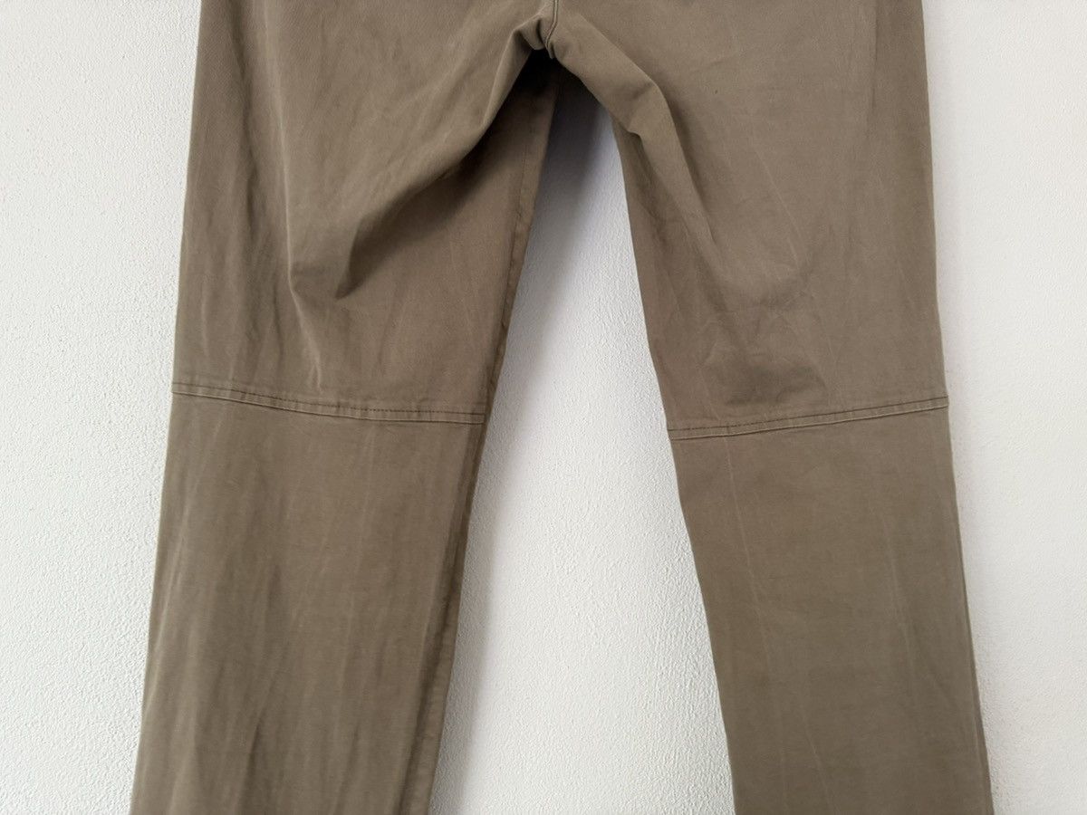 Prada Brown Cotton Zip Pants with Red Tab Detail Size US 38 / EU 54 - 8 Thumbnail