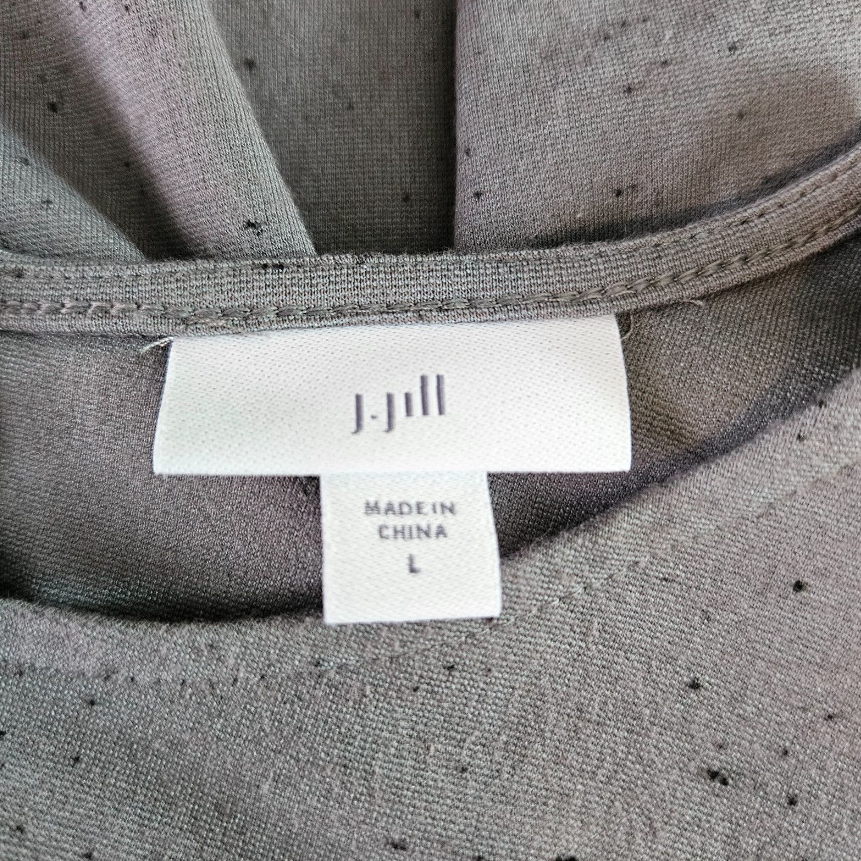 J. Jill J. Jill Womens Top Blouse Long Sleeve Rayon Blend Gray Speckled L Size L / US 10 / IT 46 - 5 Thumbnail