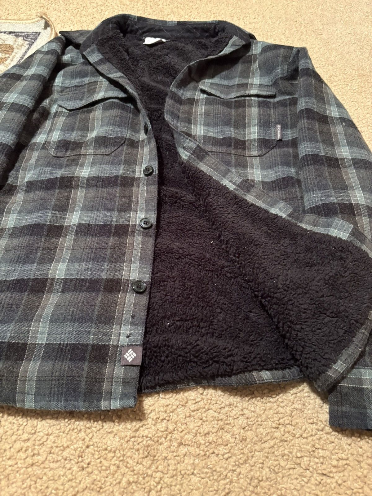 Columbia Columbia grey and black plaid fleece lined flannel shirt Size US S / EU 44-46 / 1 - 3 Thumbnail