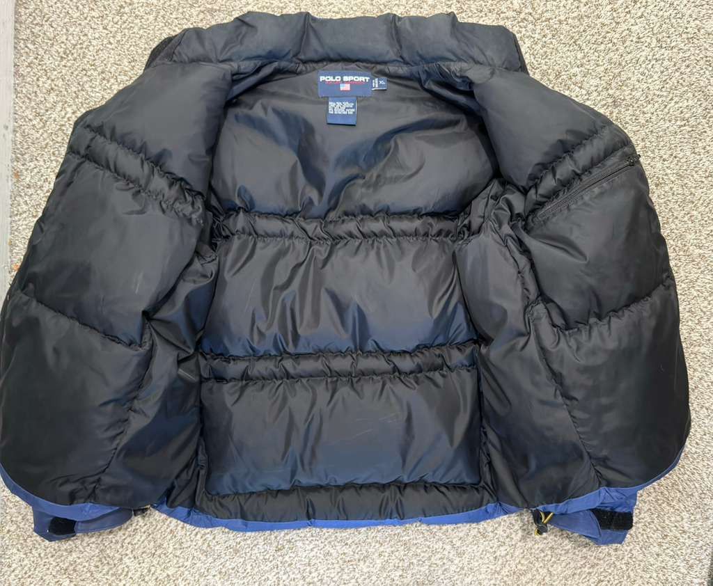 Polo Ralph Lauren VINTAGE 90s NAVY BLUE POLO SPORT RALPH LAUREN PUFFER JACKET Size US XL / EU 56 / 4 - 3 Thumbnail