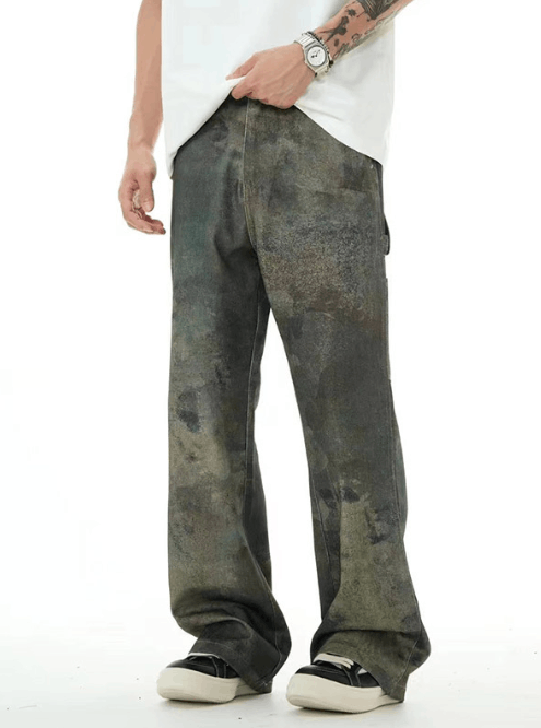 Japanese Brand × Jean Men's American loose retro camouflage wide-leg jeans Size US 32 / EU 48 - 1 Thumbnail