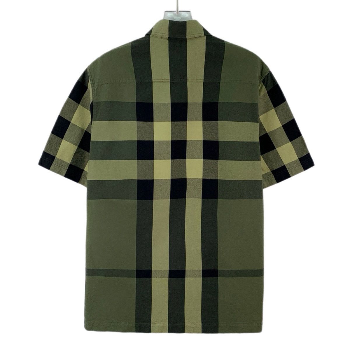 Burberry Burberry Dark Green Check Cotton Short Sleeve Shirt K26WX Size US S / EU 44-46 / 1 - 2 Thumbnail