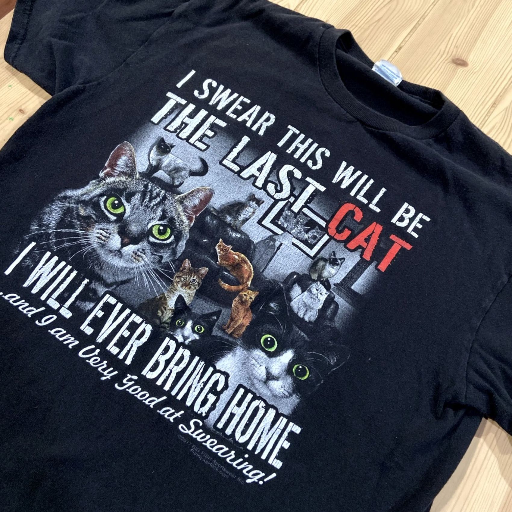 Delta Delta Funny Cat Lover T-Shirt M Black Unisex Short Sleeve Printed 100% Cotton Shirt Men Women Size M / US 6-8 / IT 42-44 - 2 Thumbnail