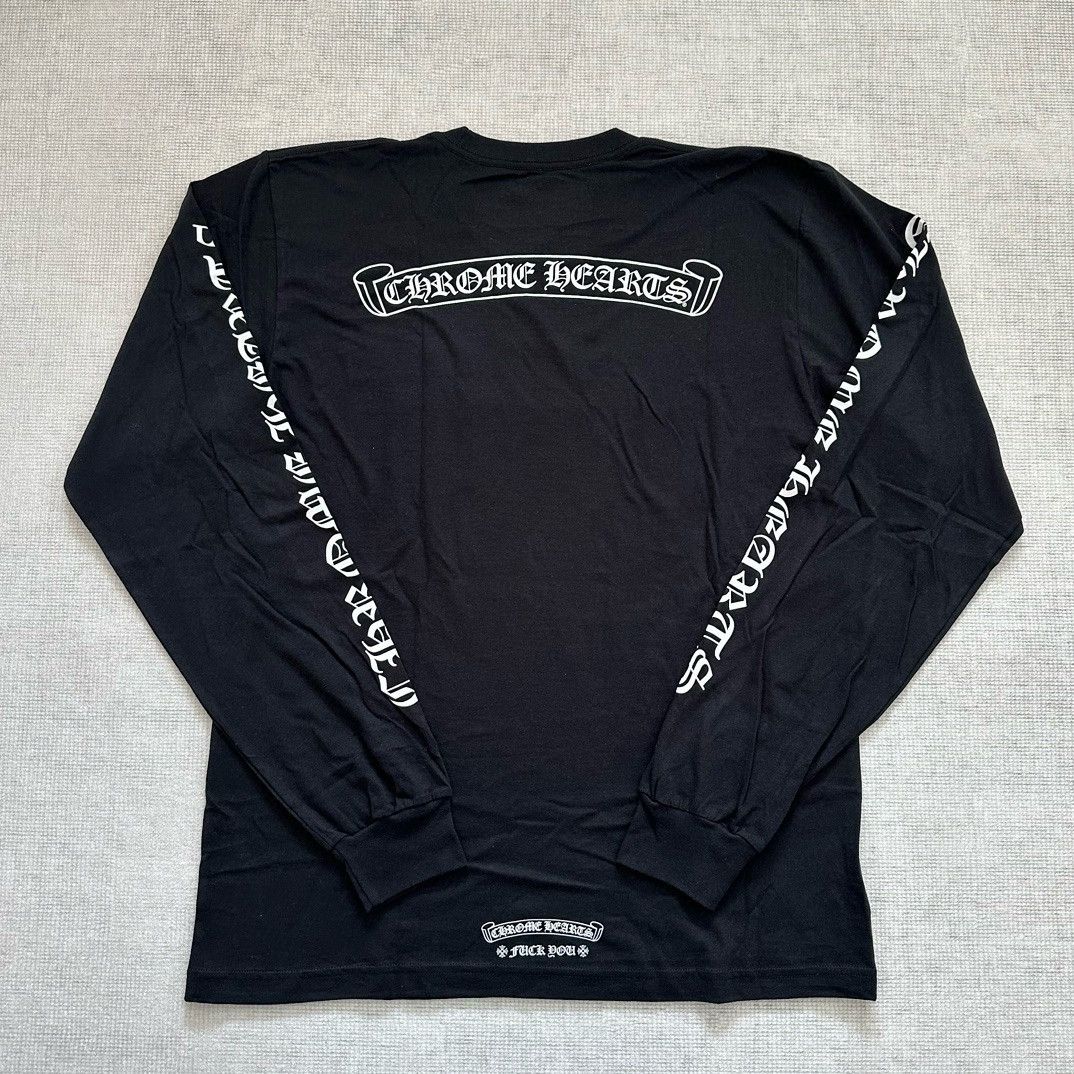 Chrome Hearts Chrome Hearts Scroll Logo Long Sleeve Size US XL / EU 56 / 4 - 2 Thumbnail