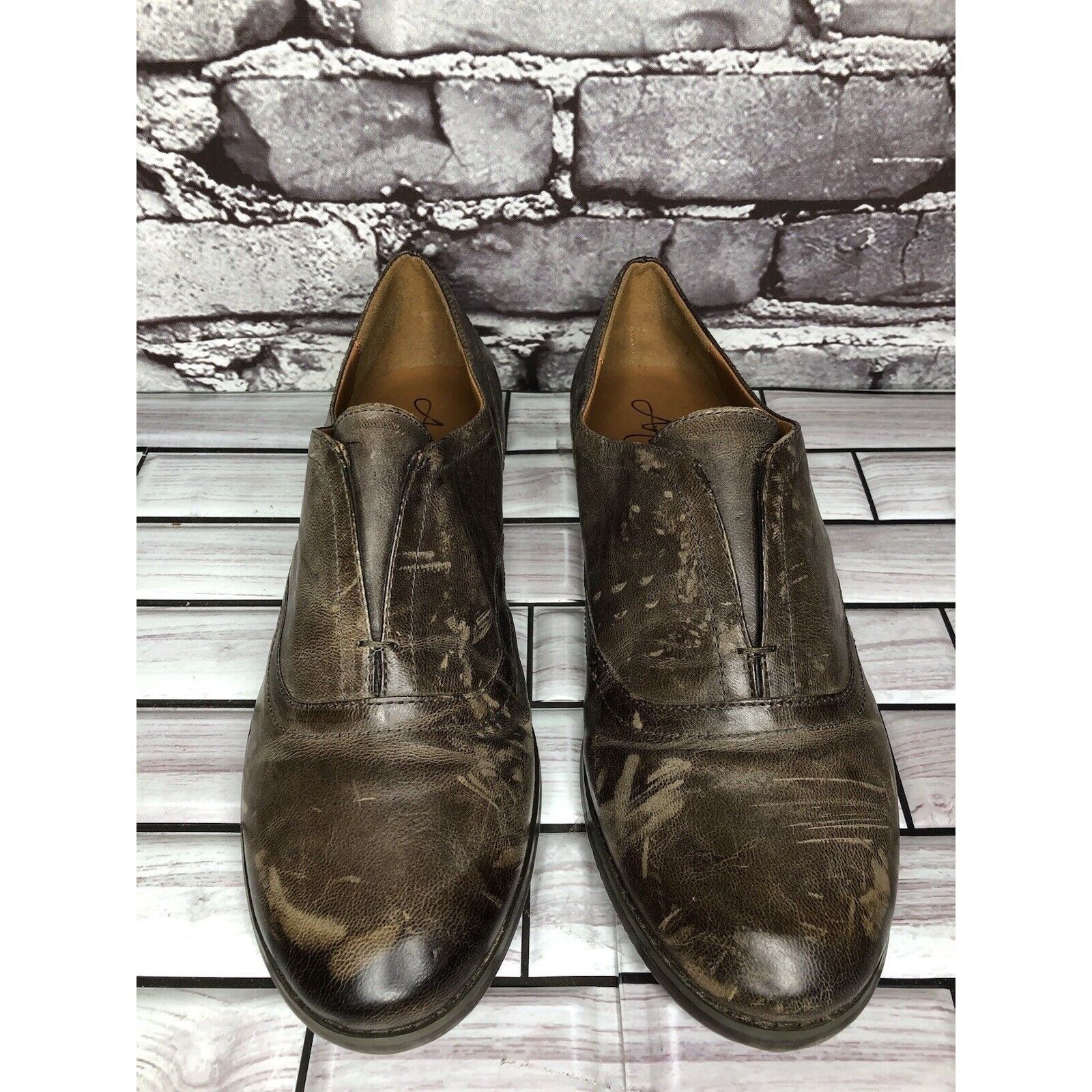 Other Arturo Chiang Lucinda Brown Leather Career Oxfords Loafers Size US 7 / IT 37 - 2 Thumbnail