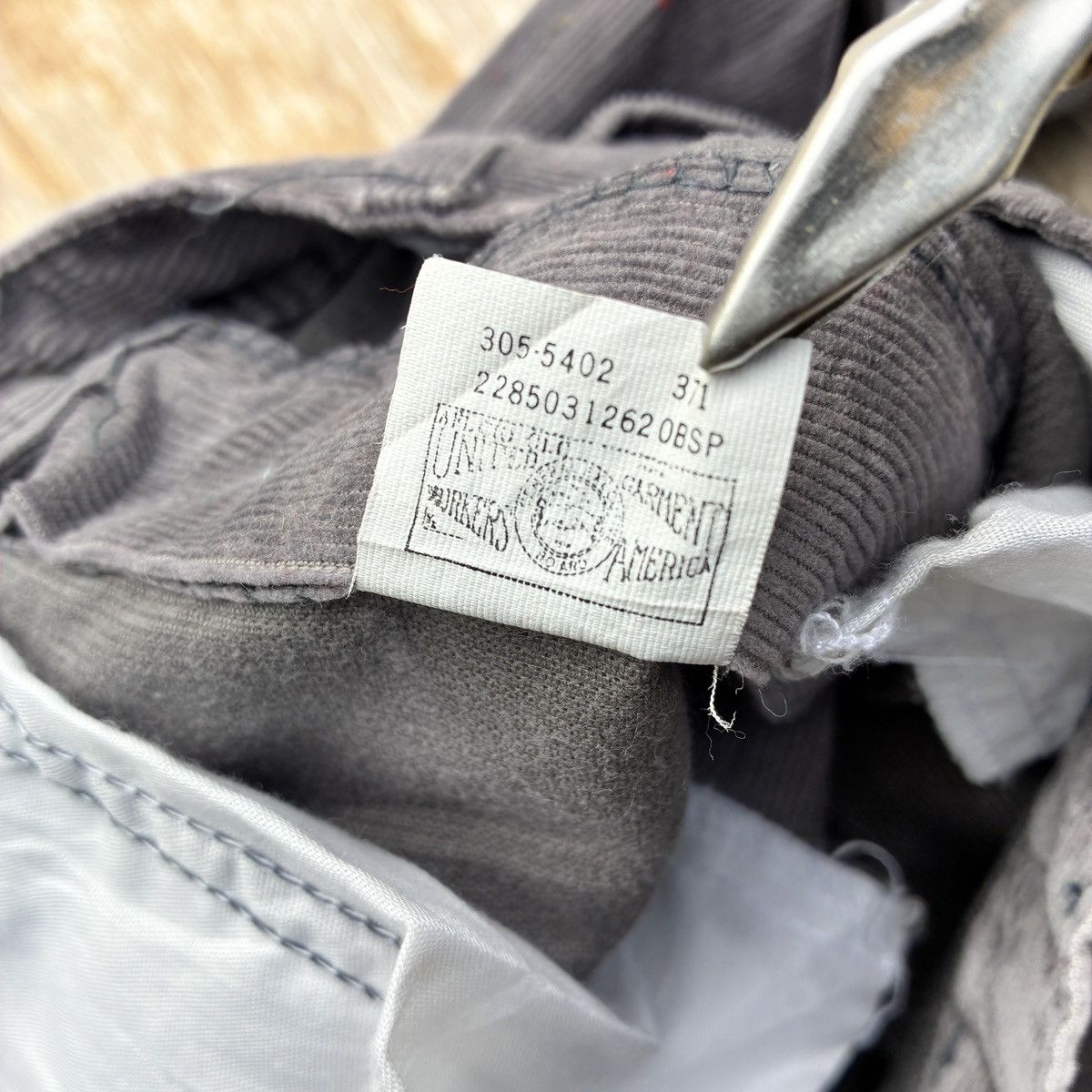 Lee Vintage 80s Lee Riders Gray Corduroy Pants USA Talon Zip Size US 26 / EU 42 - 7 Thumbnail