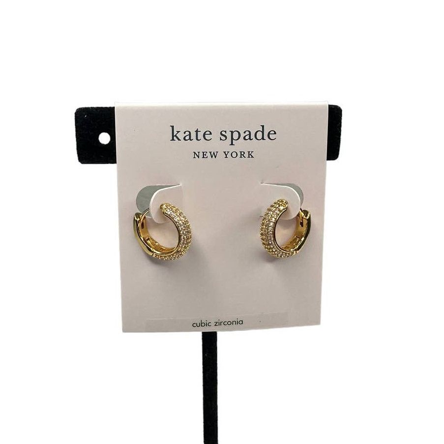 Kate Spade Kate Spade Cubic Zirconia Pink Pave Mini Huggies Earrings Size ONE SIZE - 5 Thumbnail