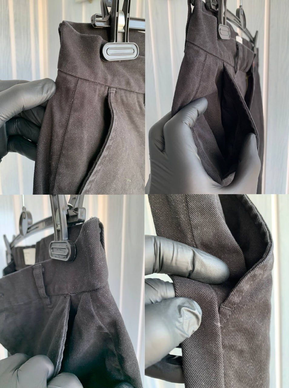 Percival × Vintage Percival Black Cotton &Elastane Pockets Button Trousers Size US 30 / EU 46 - 22 Thumbnail