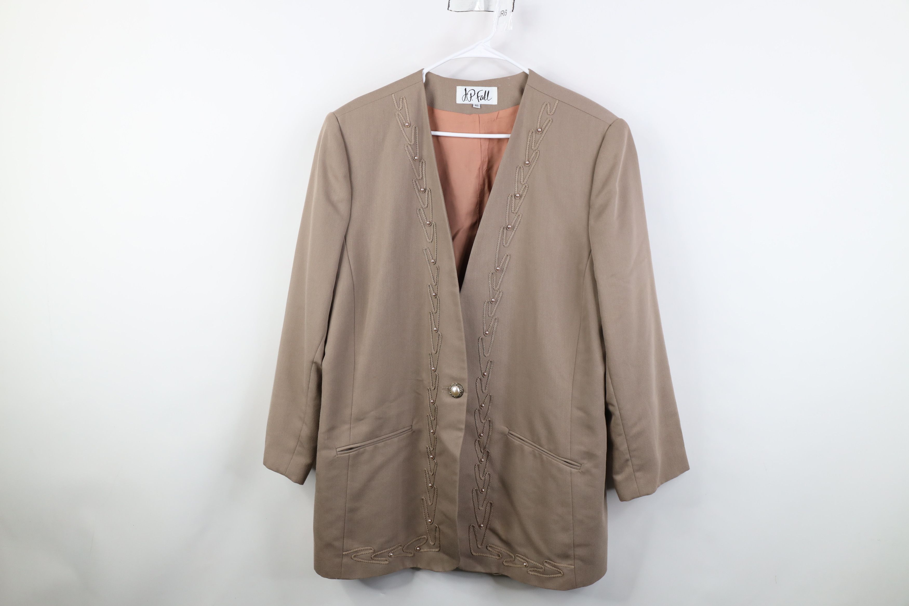 Vintage Vintage 80s 90s Blend Beaded Roped Blazer Suit Jacket USA Size XL / US 12-14 / IT 48-50 - 1 Thumbnail